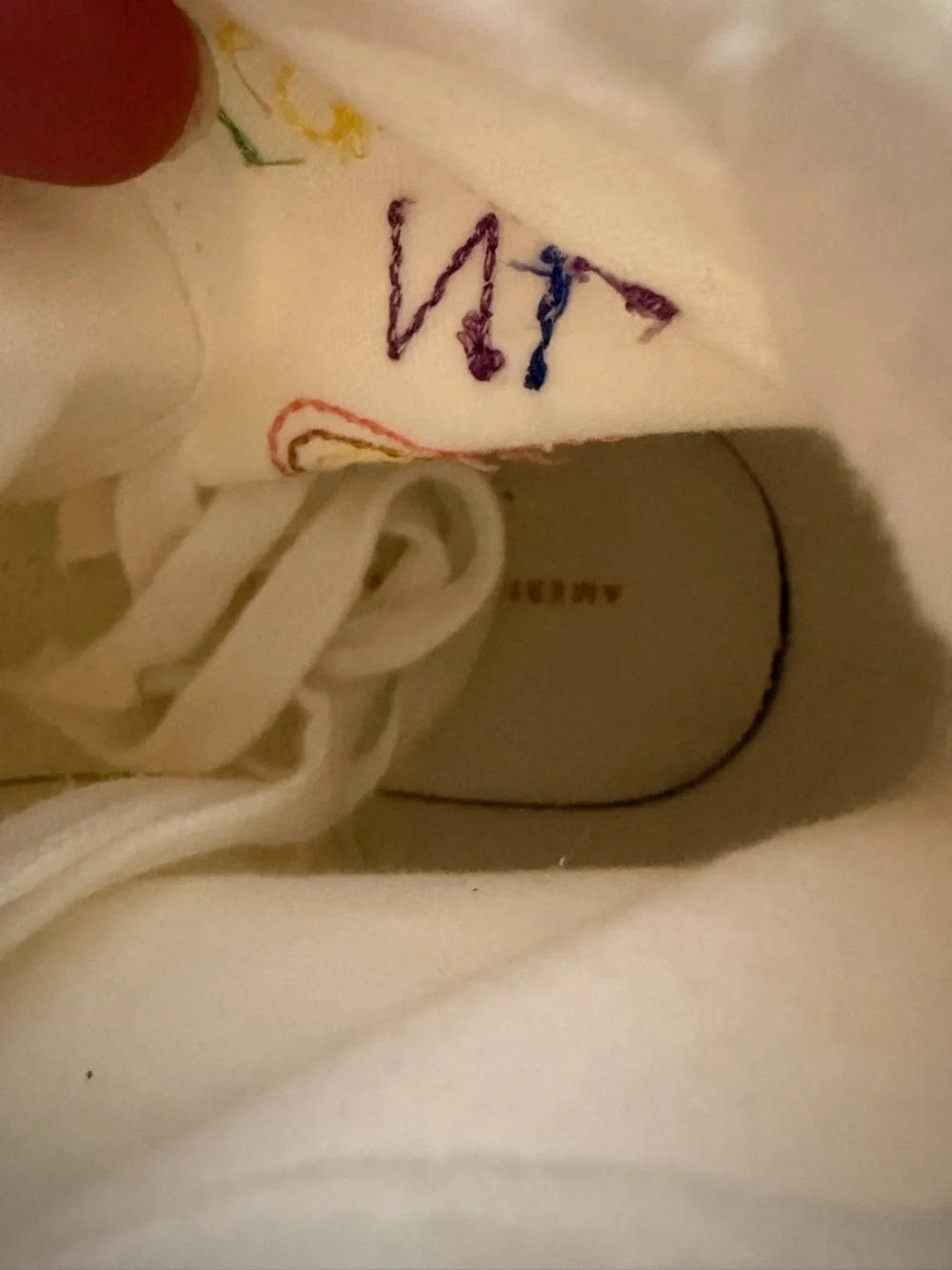 American Eagle Outfitters Trust in Love  White High-Top Sneakers with Embroidery